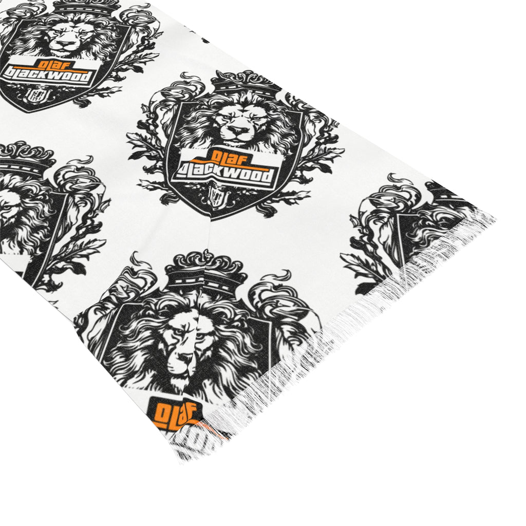 Stylish Light Scarf with Crest Design - Versatile Fashion Accessory for Any Occasion, Great Gift Idea, Trendy Wrap