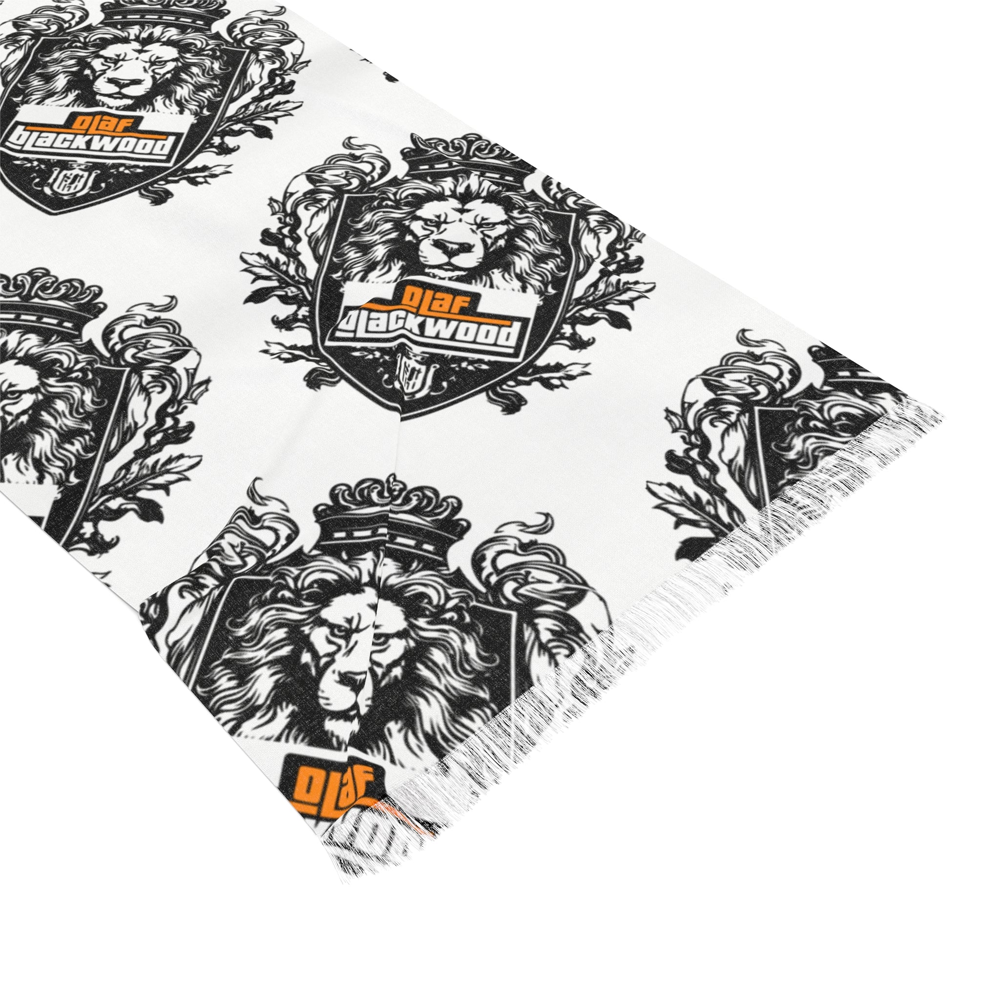 Stylish Light Scarf with Crest Design - Versatile Fashion Accessory for Any Occasion, Great Gift Idea, Trendy Wrap