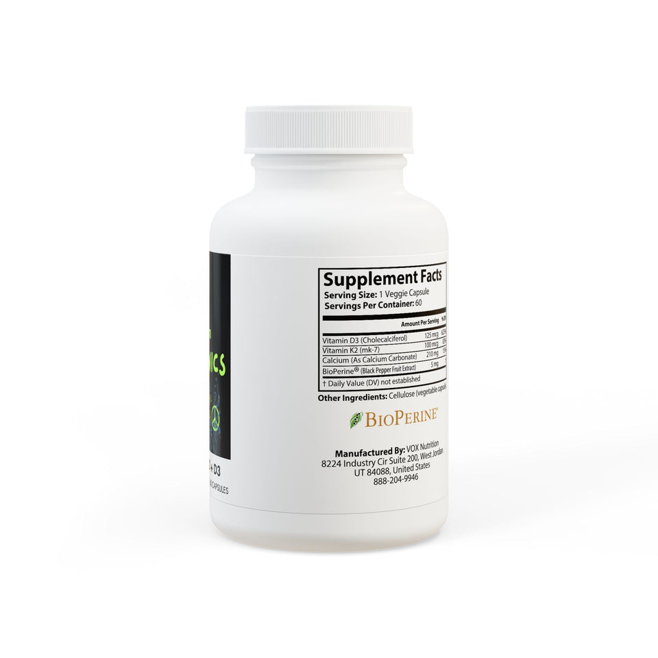 Vitamin K2 + D3 Supplement (60 Capsules)