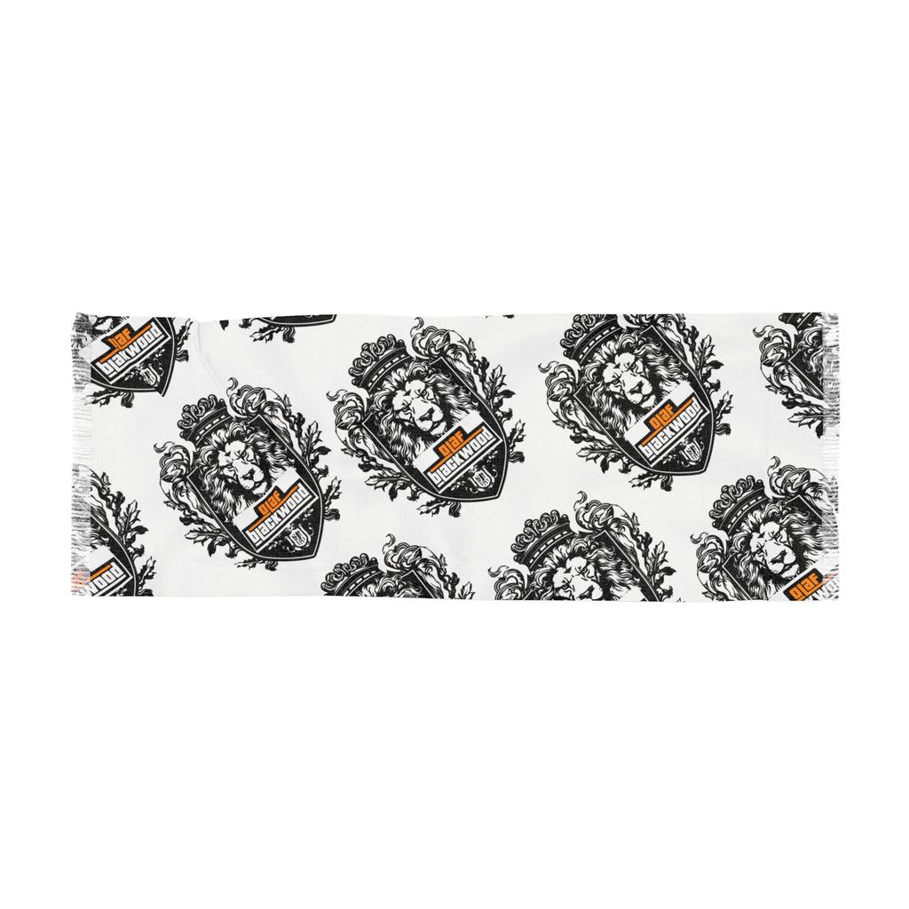 Stylish Light Scarf with Crest Design - Versatile Fashion Accessory for Any Occasion, Great Gift Idea, Trendy Wrap