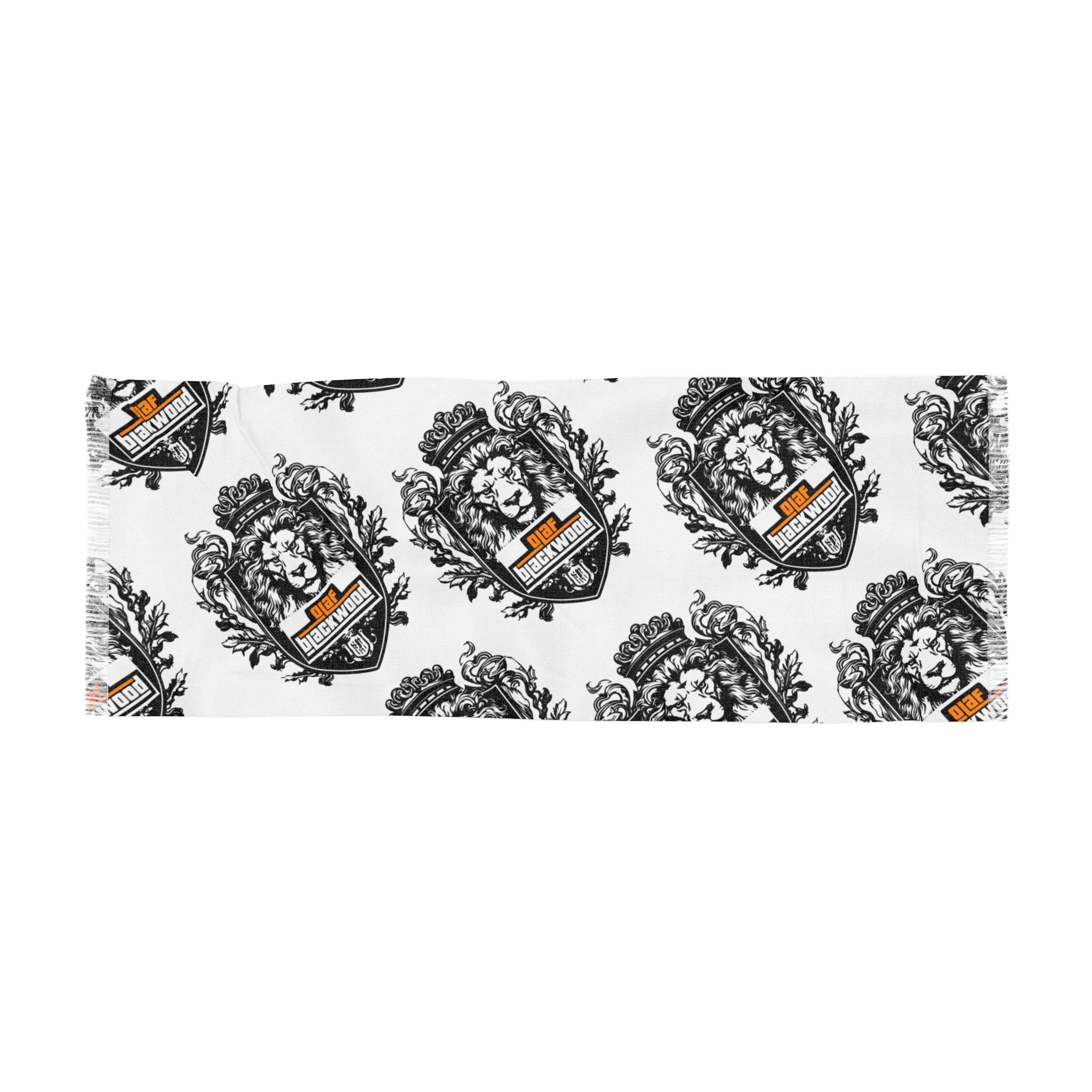 Stylish Light Scarf with Crest Design - Versatile Fashion Accessory for Any Occasion, Great Gift Idea, Trendy Wrap