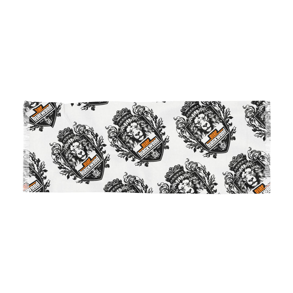 Stylish Light Scarf with Crest Design - Versatile Fashion Accessory for Any Occasion, Great Gift Idea, Trendy Wrap