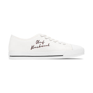 Chic Women's Low Top Sneakers with Stylish 'Olaf Blackwood' Design, Casual Footwear, Street Style, Trendy Sneakers, Gift for Her