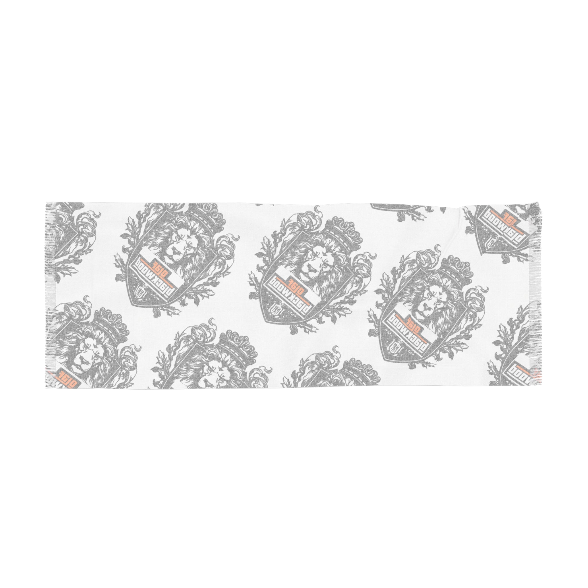 Stylish Light Scarf with Crest Design - Versatile Fashion Accessory for Any Occasion, Great Gift Idea, Trendy Wrap