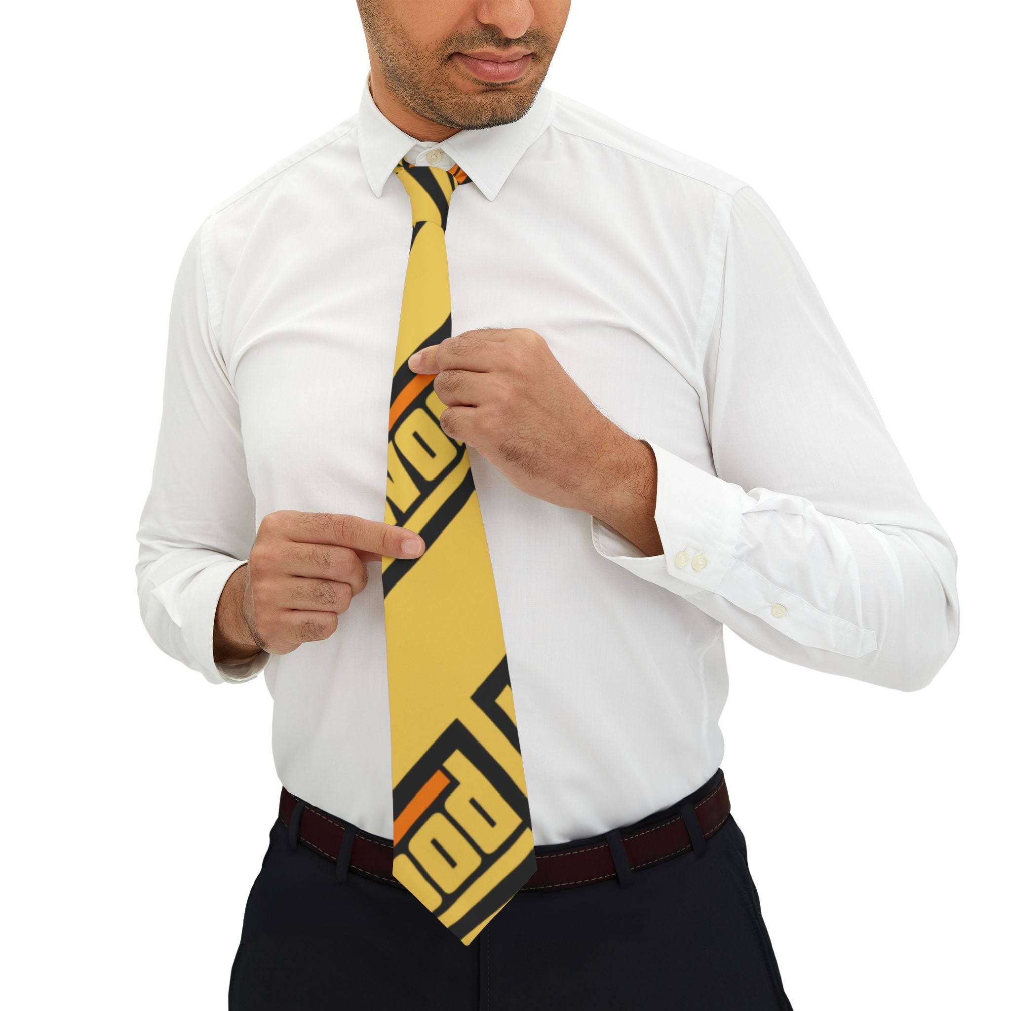 Vintage Graphic Necktie, Fun Neck Tie for Office, Casual Attire, Gift for Him, Retro Style Accessory