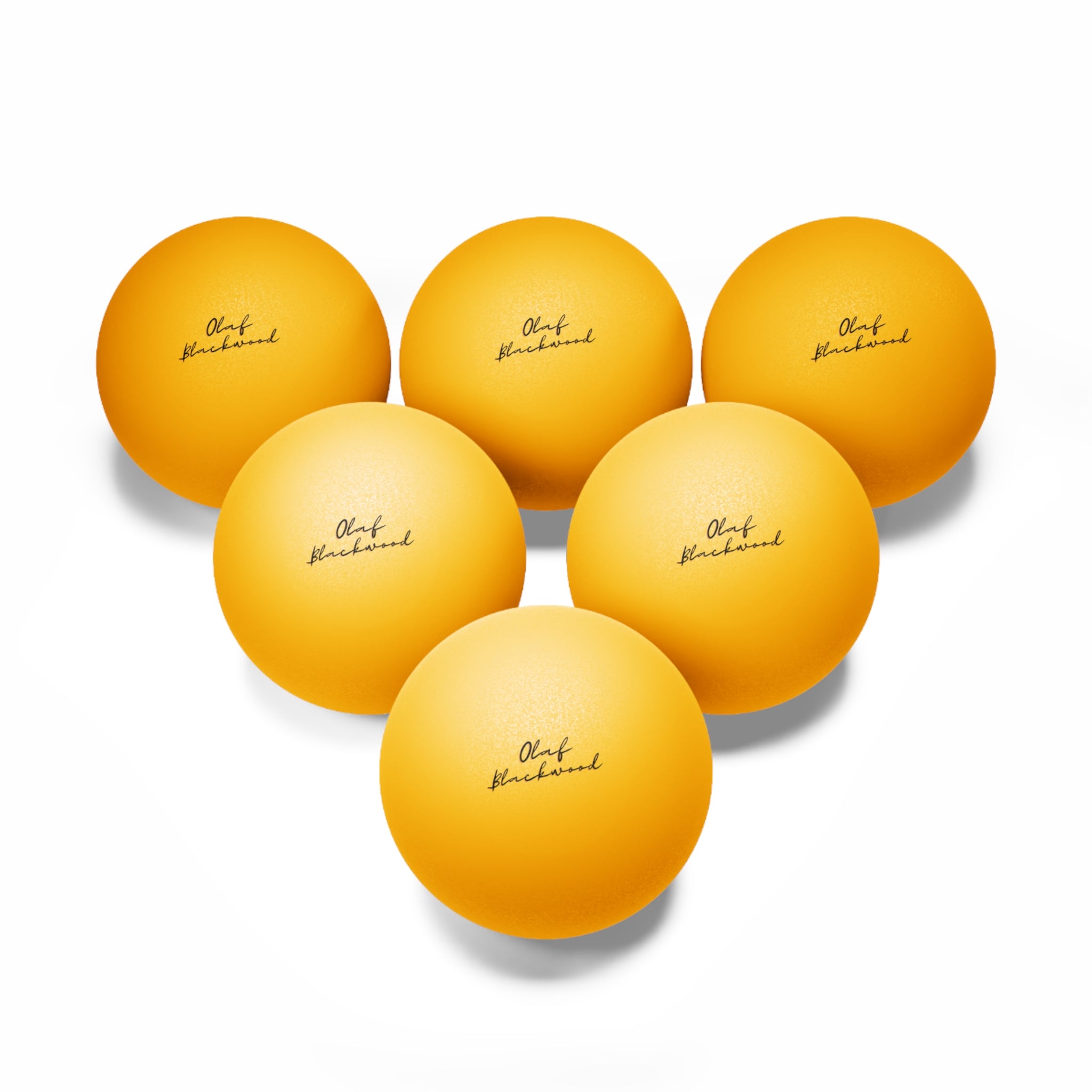 Professional Ping Pong Balls, Tournament Quality, 6 Pack, Sports Gift, Table Tennis Equipment, Yellow Balls, Fun Party Supplies